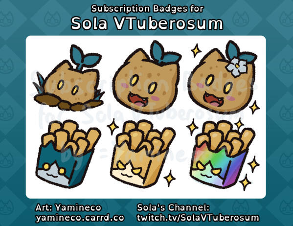 Subscription badges for Sola Vtuberosum